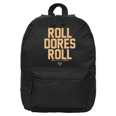 Vanderbilt Football Roll Dores Roll 16 in Basic Backpack