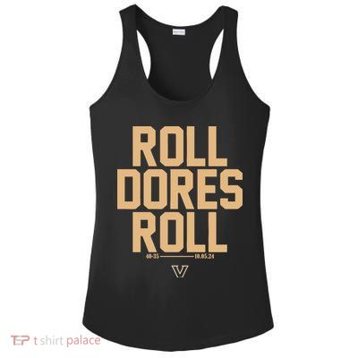 Vanderbilt Football Roll Dores Roll Ladies PosiCharge Competitor Racerback Tank