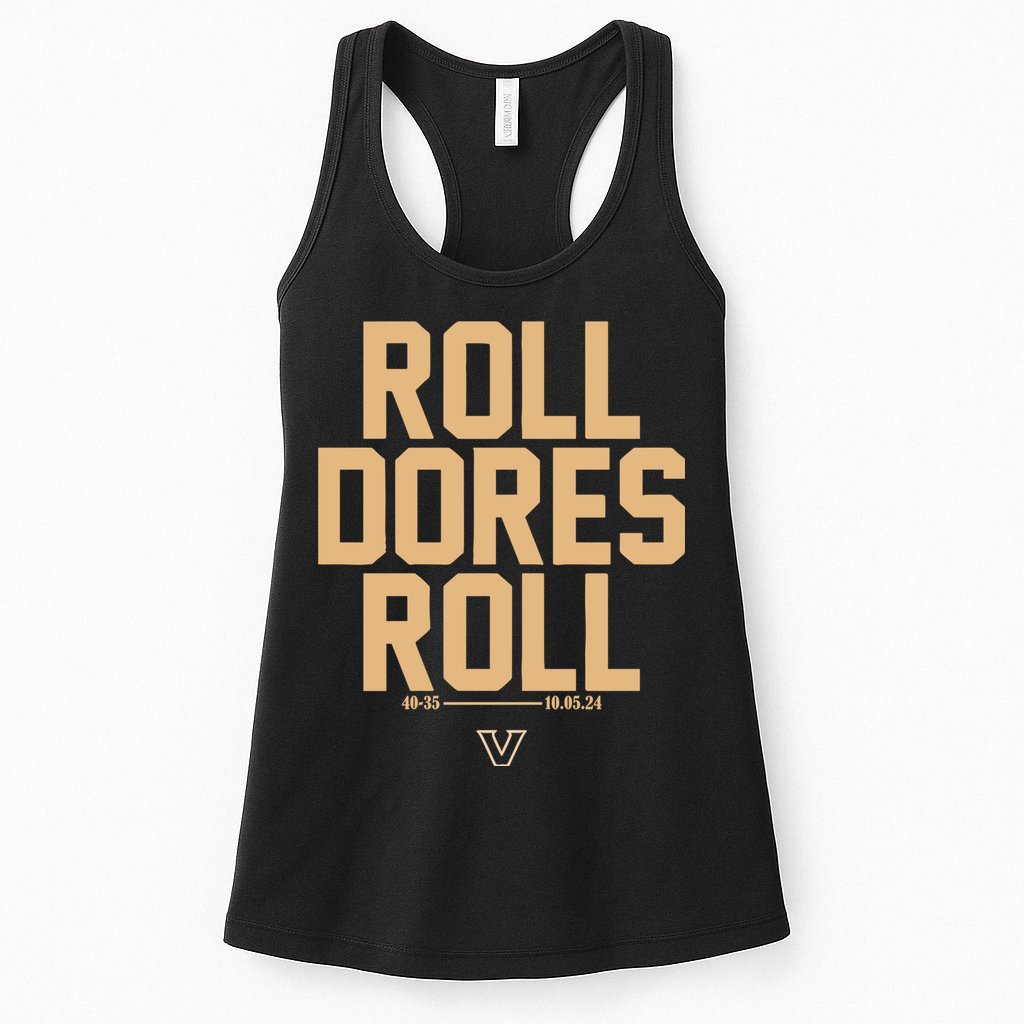 Vanderbilt Football Roll Dores Roll Womens Tank Top