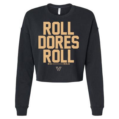 Vanderbilt Football Roll Dores Roll Cropped Pullover Crew