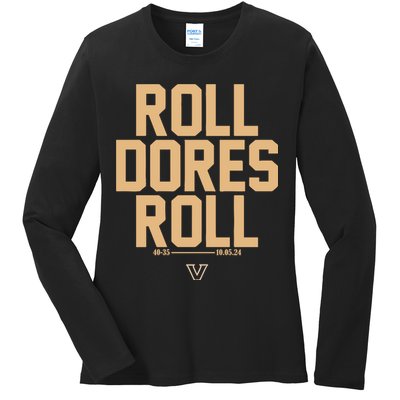 Vanderbilt Football Roll Dores Roll Ladies Long Sleeve Shirt