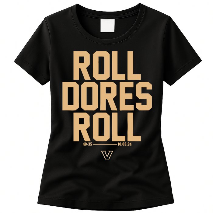 Vanderbilt Football Roll Dores Roll Womens T-Shirt