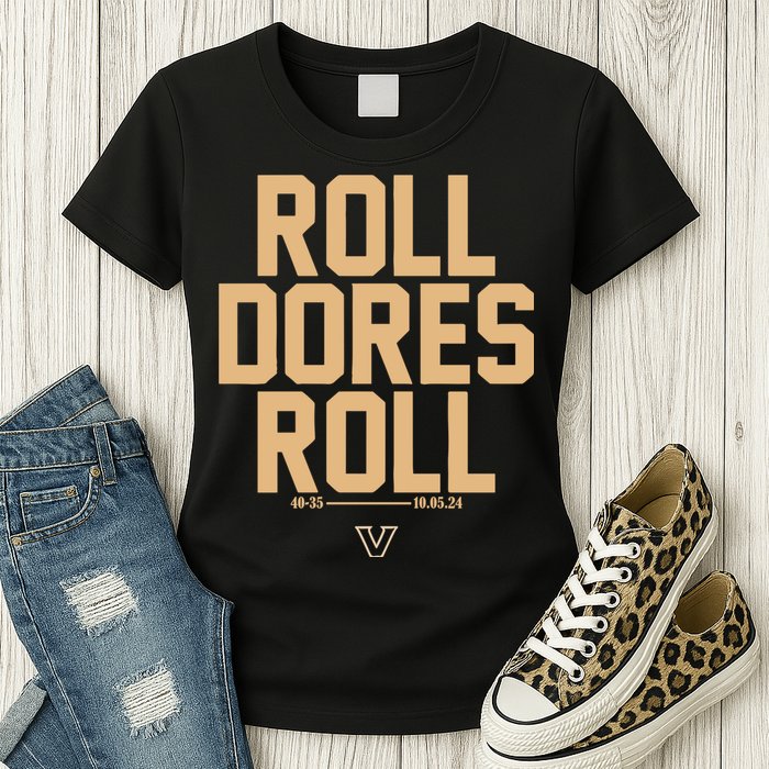 Vanderbilt Football Roll Dores Roll Womens T-Shirt