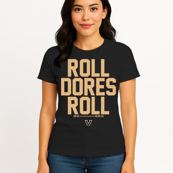 Vanderbilt Football Roll Dores Roll Womens T-Shirt