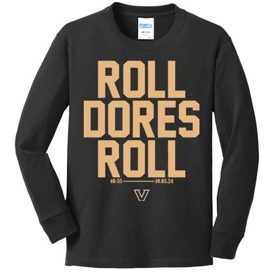 Vanderbilt Football Roll Dores Roll Kids Long Sleeve Shirt