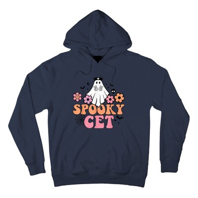 Vintage Floral spooky CET Certified Ekg Tech Halloween boo Hoodie