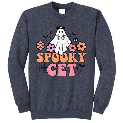 Vintage Floral spooky CET Certified Ekg Tech Halloween boo Sweatshirt