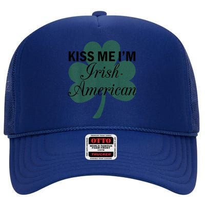 Vintage Funny Sarcastic I'm Irish-American High Crown Mesh Back Trucker Hat