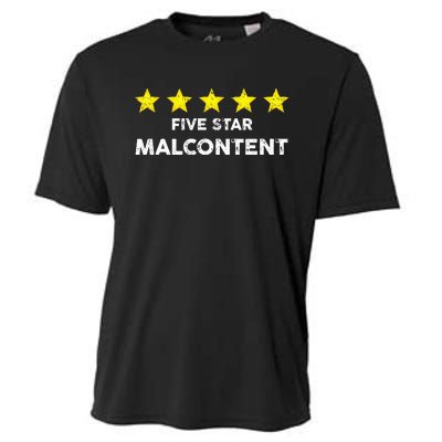 Vintage Five Star Malcontent Rating Word Design Cooling Performance Crew T-Shirt