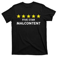 Vintage Five Star Malcontent Rating Word Design T-Shirt