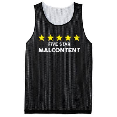 Vintage Five Star Malcontent Rating Word Design Mesh Reversible Basketball Jersey Tank