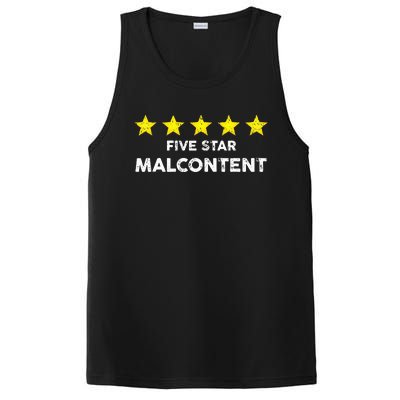 Vintage Five Star Malcontent Rating Word Design PosiCharge Competitor Tank