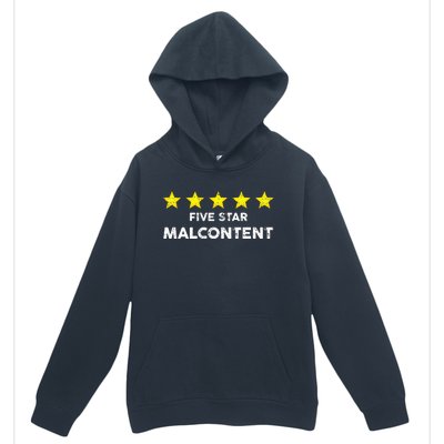 Vintage Five Star Malcontent Rating Word Design Urban Pullover Hoodie