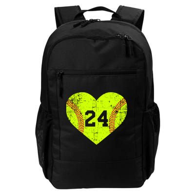 Vintage Fastpitch Softball 24 Jersey Number Gift Backpack