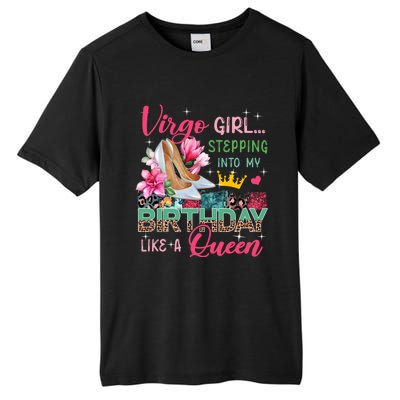 Virgo Funny Stepping Into Like Queen Floral High Heels Gift Tall Fusion ChromaSoft Performance T-Shirt