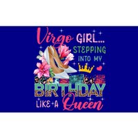 Virgo Funny Stepping Into Like Queen Floral High Heels Gift Bumper Sticker