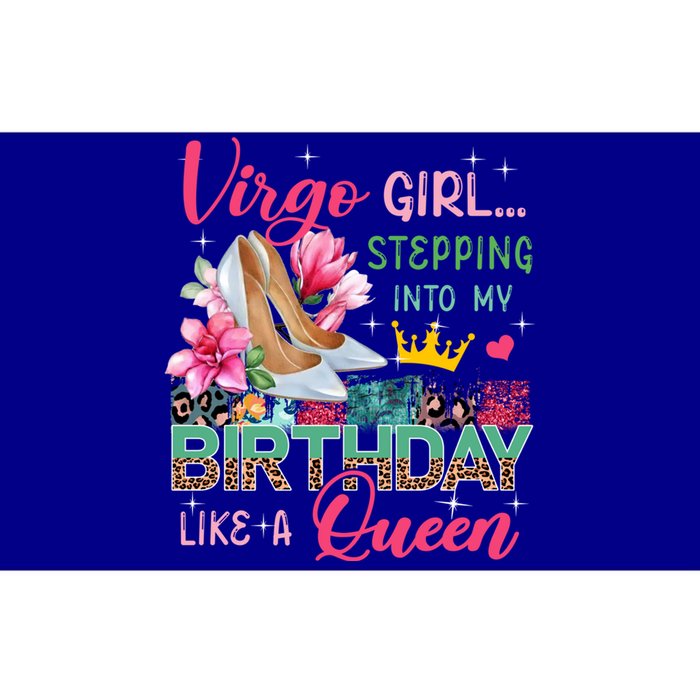 Virgo Funny Stepping Into Like Queen Floral High Heels Gift Bumper Sticker