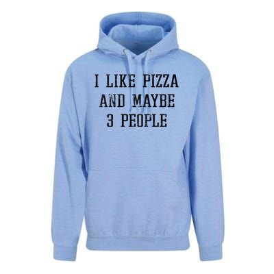 Vintage Funny Sarcastic I Like Pizza And Maybe 3 People Gift Unisex Surf Hoodie