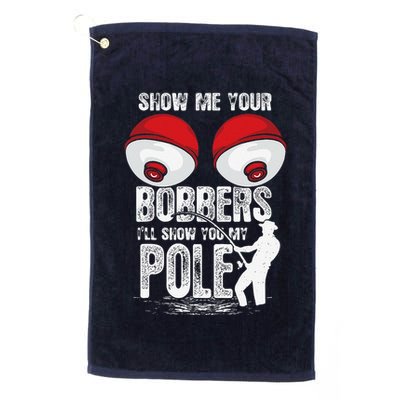 Vintage Funny Show Me Your Bobbers ILl Show You My Pole Golf Towel