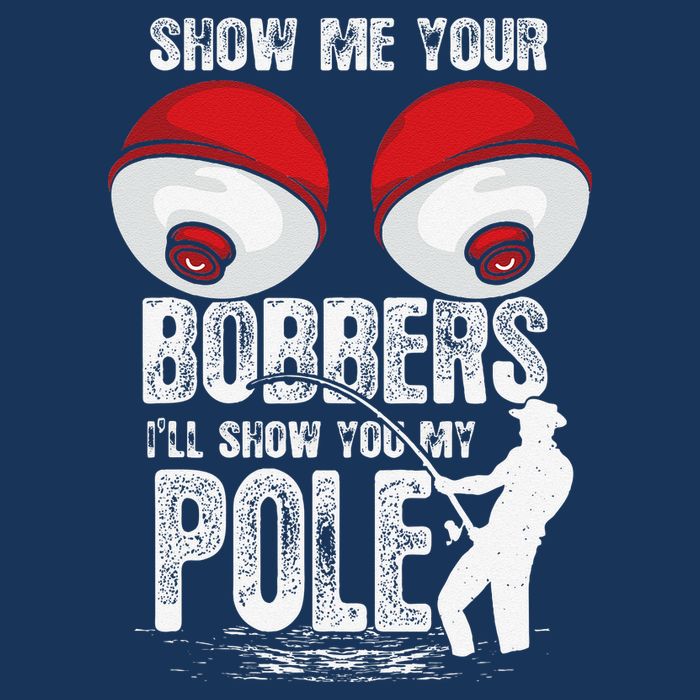 Vintage Funny Show Me Your Bobbers ILl Show You My Pole Golf Towel