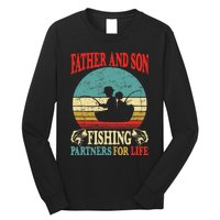 Vintage Father Son Fishing Partners For Life Dad Matching Long Sleeve Shirt