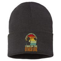 Vintage Fishing Sorry I Missed Your Call Was On Other Line Sustainable Knit Beanie