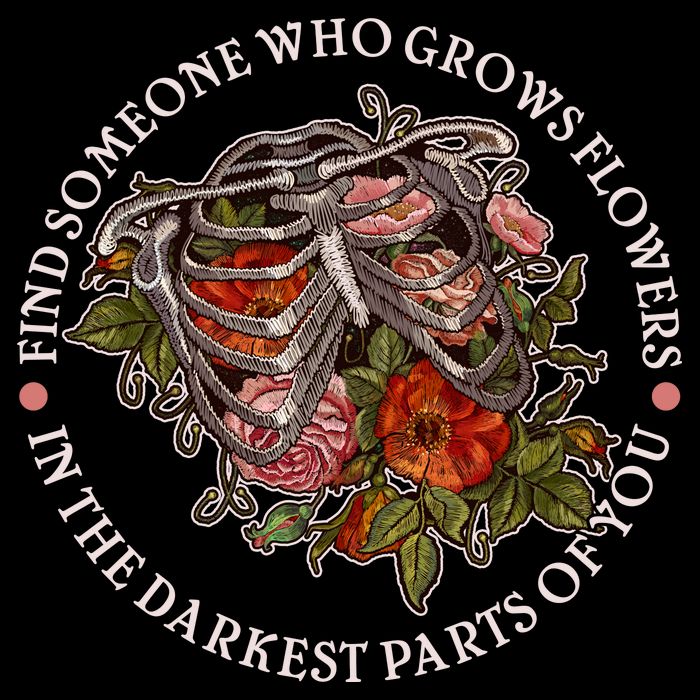 Vintage Find Someone Who Grows Flowers In The Darkest Parts Of You Full Zip Hoodie