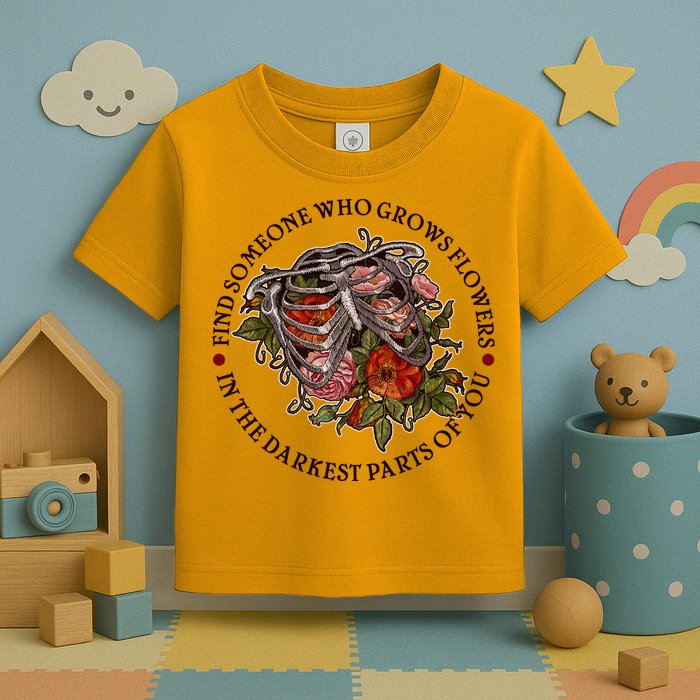 Vintage Find Someone Who Grows Flowers In The Darkest Parts Of You Toddler T-Shirt