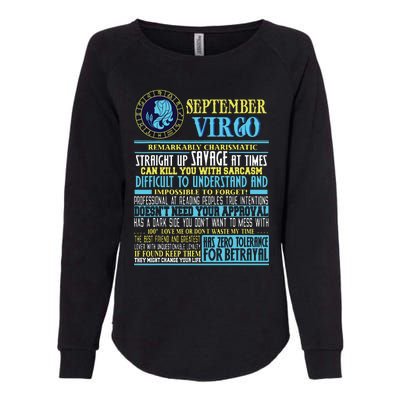 Virgo Facts Shirts Funny September Virgo Gift Womens California Wash Sweatshirt