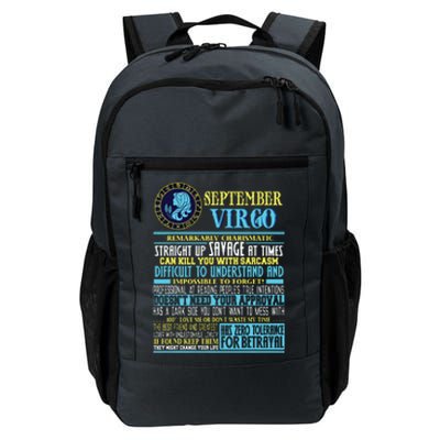 Virgo Facts Shirts Funny September Virgo Gift Daily Commute Backpack