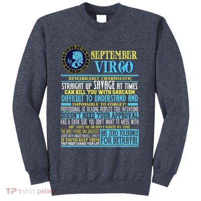 Virgo Facts Shirts Funny September Virgo Gift Sweatshirt