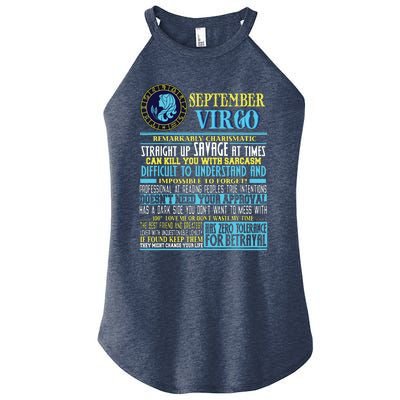 Virgo Facts Shirts Funny September Virgo Gift Women’s Perfect Tri Rocker Tank