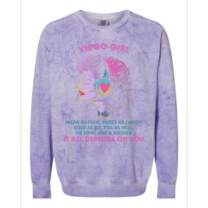 Virgo Funny Sayings Birthday Gift Meaningful Gift Colorblast Crewneck Sweatshirt