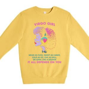 Virgo Funny Sayings Birthday Gift Meaningful Gift Premium Crewneck Sweatshirt