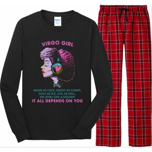 Virgo Funny Sayings Birthday Gift Meaningful Gift Long Sleeve Pajama Set