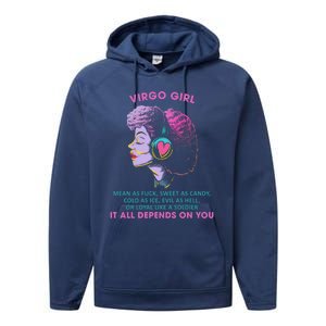 Virgo Funny Sayings Birthday Gift Meaningful Gift Performance Fleece Hoodie