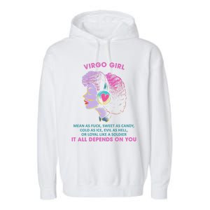 Virgo Funny Sayings Birthday Gift Meaningful Gift Garment-Dyed Fleece Hoodie