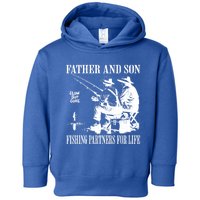 Vintage Father Son Fishing Partners For Life Dad Matching Meaningful Gift Toddler Hoodie