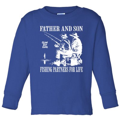 Vintage Father Son Fishing Partners For Life Dad Matching Meaningful Gift Toddler Long Sleeve Shirt