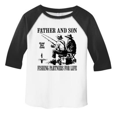 Vintage Father Son Fishing Partners For Life Dad Matching Meaningful Gift Toddler Fine Jersey T-Shirt