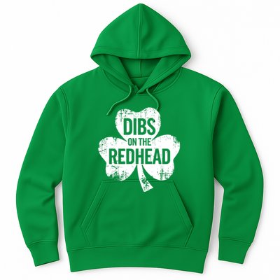 Vintage Funny St Patricks Day Shamrock Dibs On The Redhead Hoodie