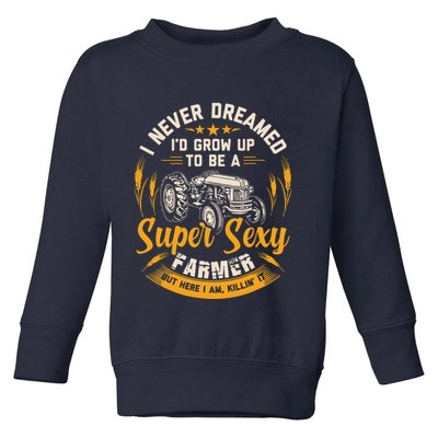Vintage Farmer Shirts Men Tractor Gift Boy Farm Rancher Toddler Sweatshirt