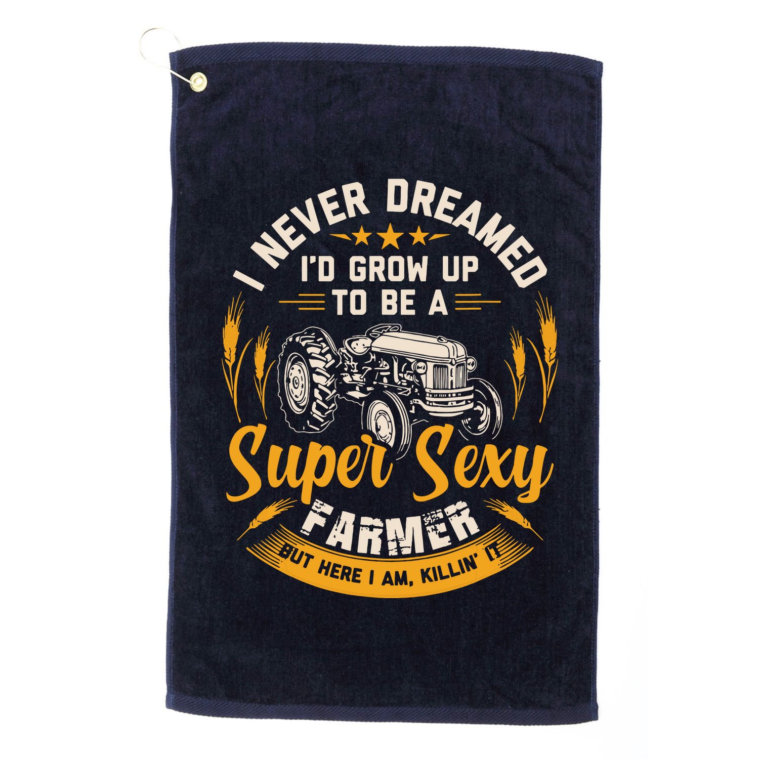 Vintage Farmer Shirts Men Tractor Gift Boy Farm Rancher Golf Towel