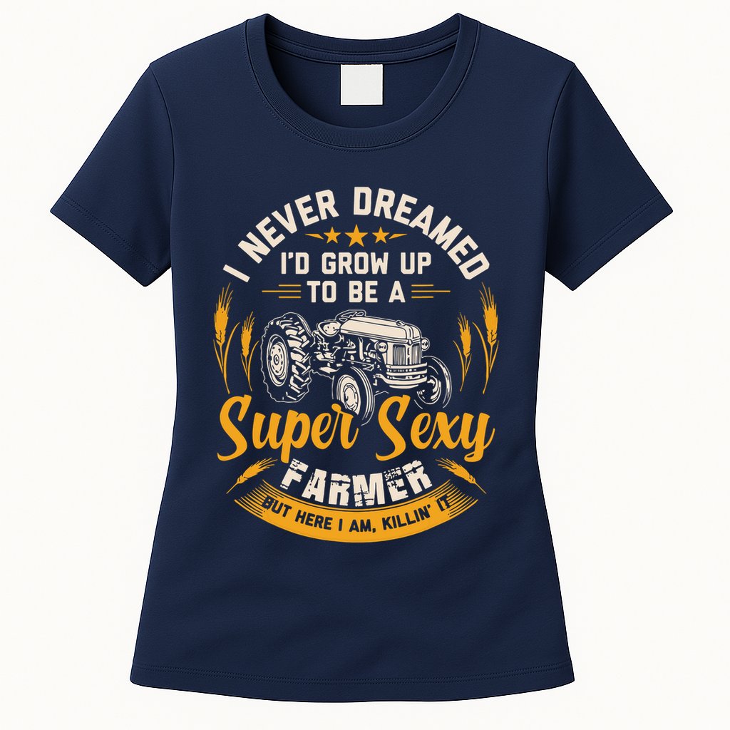 Vintage Farmer Shirts Men Tractor Gift Boy Farm Rancher Womens T-Shirt
