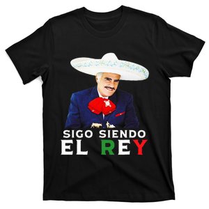 Vicente Fernandez Siendo El Rey Mexican Flag T-Shirt