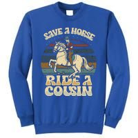 vintage funny sayings Save A Horse Ride A Cousin Sweatshirt