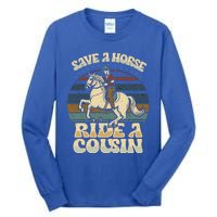 vintage funny sayings Save A Horse Ride A Cousin Tall Long Sleeve T-Shirt