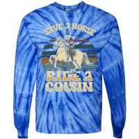 vintage funny sayings Save A Horse Ride A Cousin Tie-Dye Long Sleeve Shirt