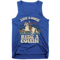 vintage funny sayings Save A Horse Ride A Cousin Tank Top