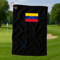 Venezuela Flag Signature Patriotic Pole Flag Cool Gift Golf Towel